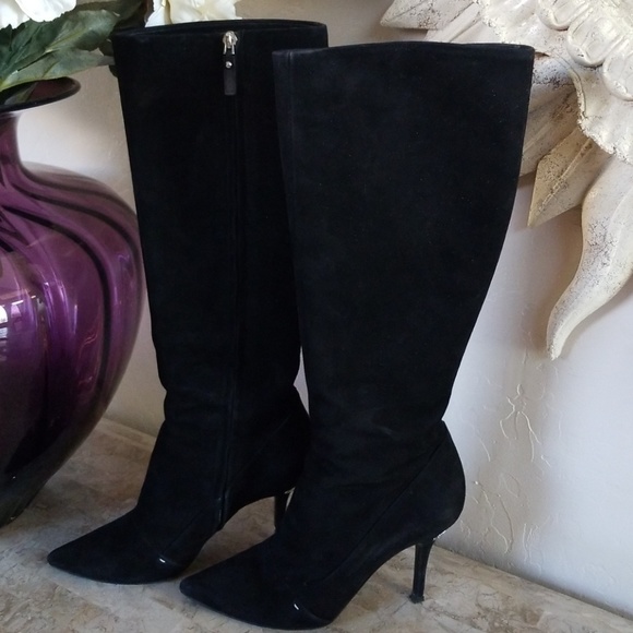 Louis Vuitton Shoes - Authentic Louis Vuitton Black Suede Boots w/box